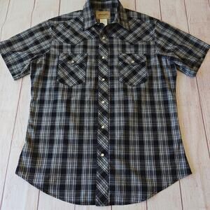 Wrangler short sleeve western shirt sz L